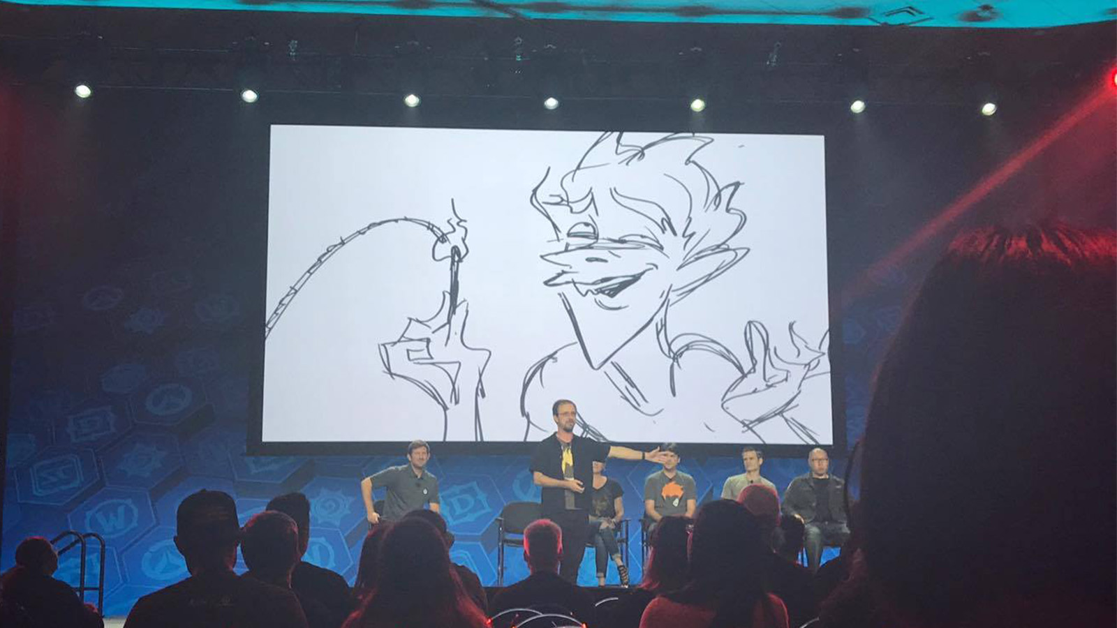 BlizzConで栗田唯のストーリーボードが紹介された様子